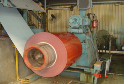 Collecting device for painted coil