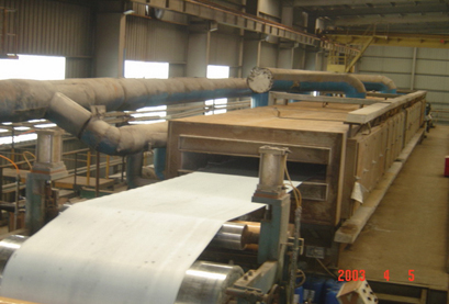 Curing oven for metal coil